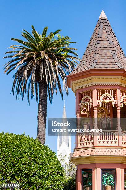 Victorian Roof Top Stock Photo - Download Image Now - California, Ferndale - California, Architecture