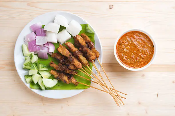 Photo of Asian gourmet chicken satay