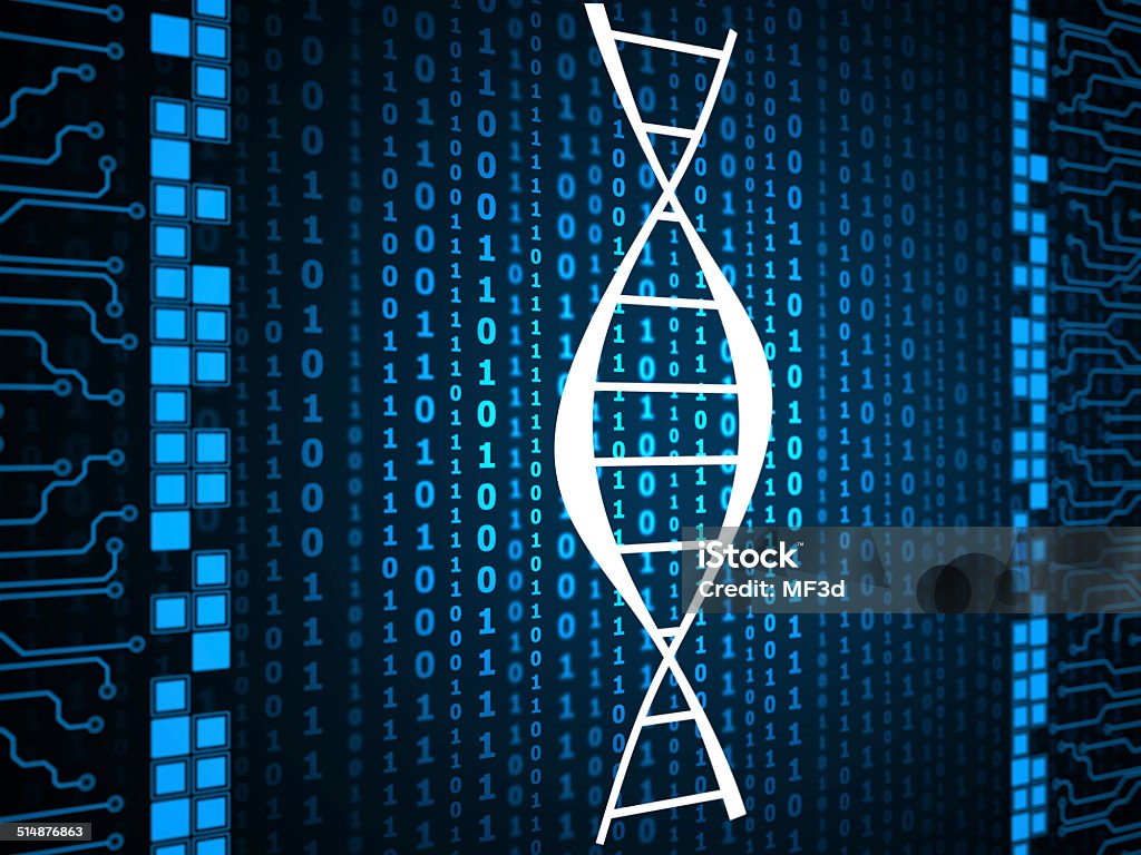 Dna Code Visual Dna Structure Stock Illustration - Download Image Now - Binary Code ...