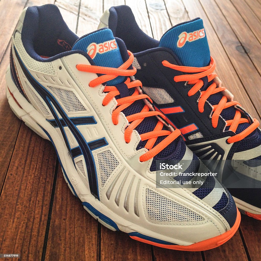 Asics Gel Volley Elite 2 Sport Shoes Stock Photo - Download Image Now -  Blue, Close To, Close-up - iStock