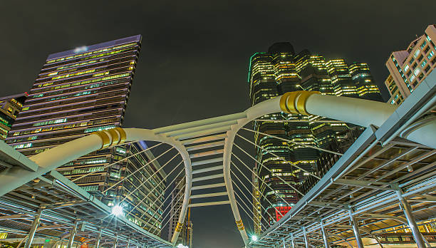 istock Sky walk connection in central business district of Bangkok 514879677