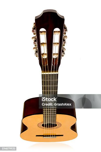 Acoustic Guitar Top View Stock Photo - Download Image Now - Acoustic Guitar, Brown, Classical Music