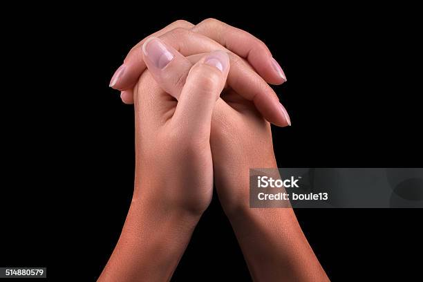 Two Hands Praying Stock Photo - Download Image Now - Adult, Asking, Church