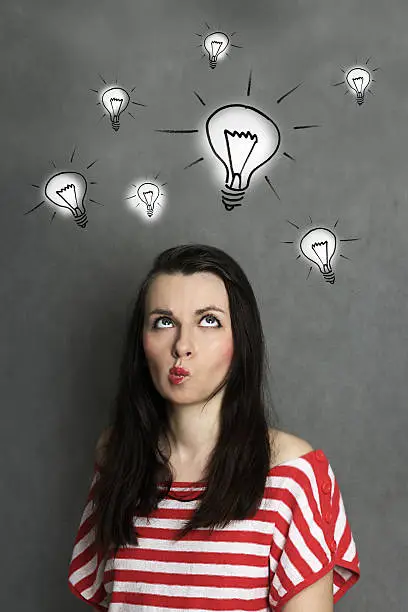 Photo of Good idea creative woman bulb