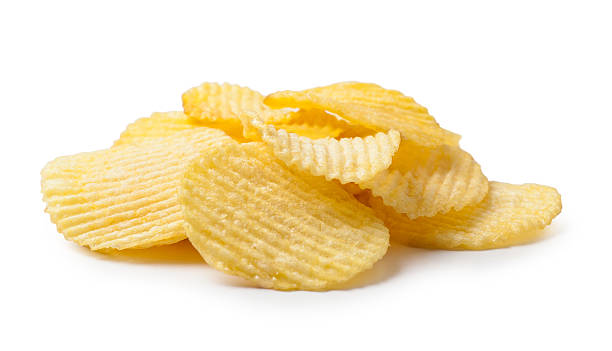 Potato Chips Potato Chips, Isolated on white, Clipping Path potato chip photos stock pictures, royalty-free photos & images