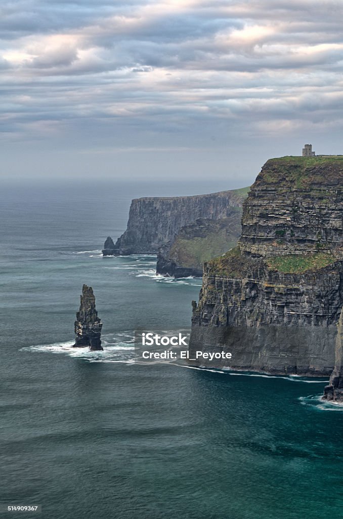 Sun setting on the Cliffs of Moher, West Ireland Cliffs of Moher Stock Photo