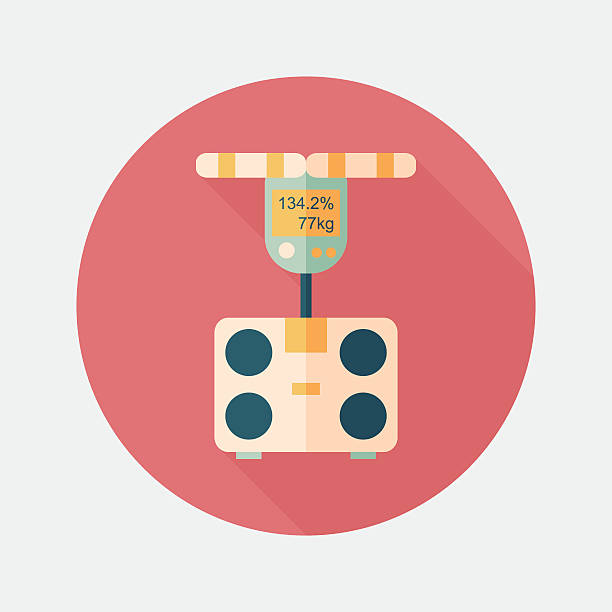 Weight scale flat icon with long shadow Weight scale flat icon with long shadow lightweight weight class stock illustrations