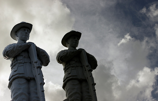 Australian ANZAC soldier public statues