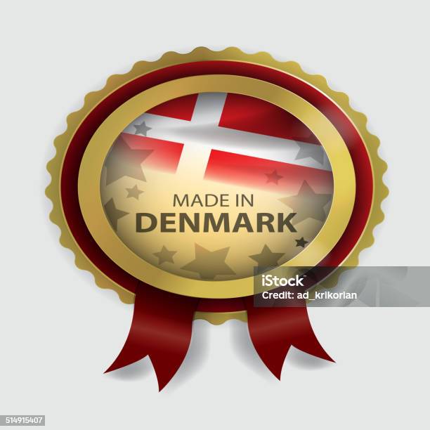 Vetores de Feita Na Dinamarca Focas Bandeira Dinamarquesa e mais imagens de Bandeira