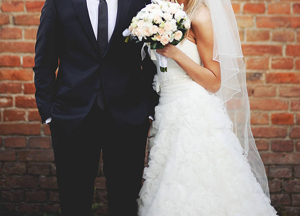 istock Newly wed caucasian couple together. 514915795