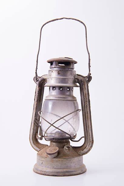 istock Old metallic dirty and rusty kerosene lamp 514916162