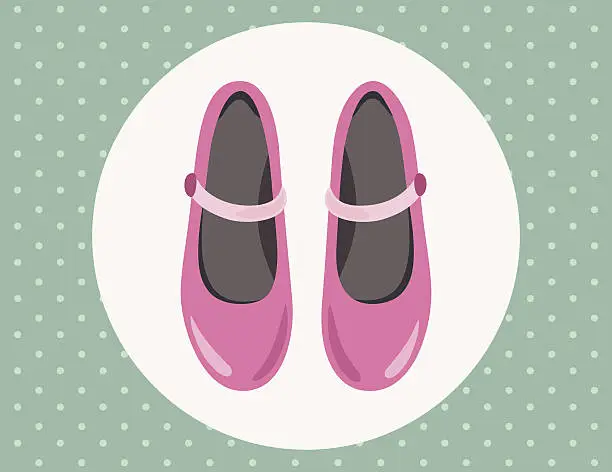 Vector illustration of Pink sandals