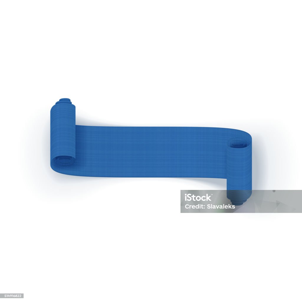Realistic Scroll Blue Greeting Ribbon Stock Illustration - Download ...