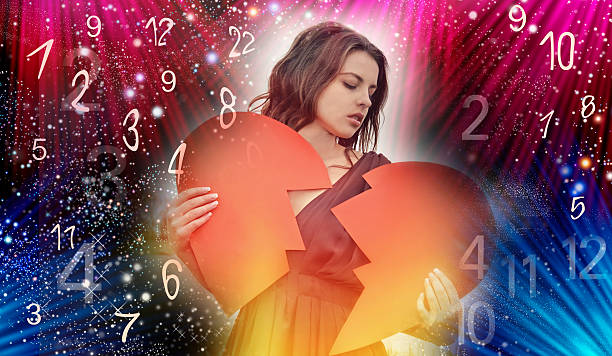 istock Woman's face, magic of figures, numerology 514917580