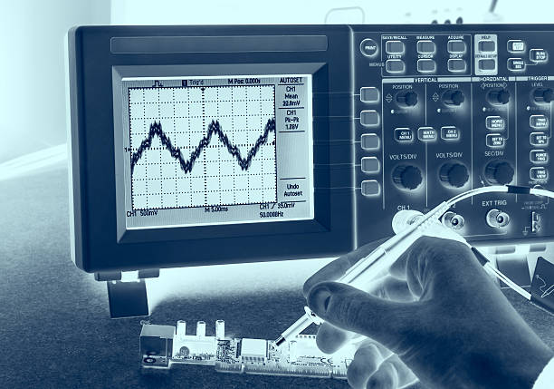 전자 회로 테스트 - oscillogram 뉴스 사진 이미지
