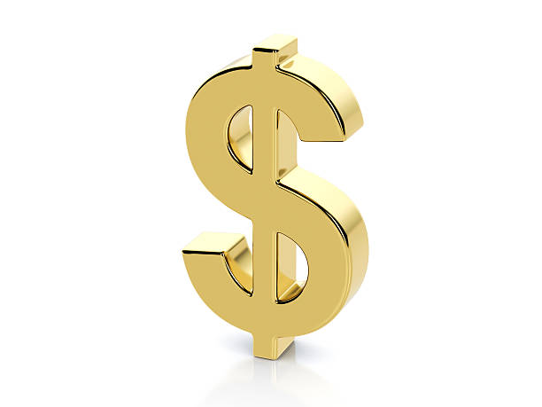 istock Golden dollar symbol 514923118