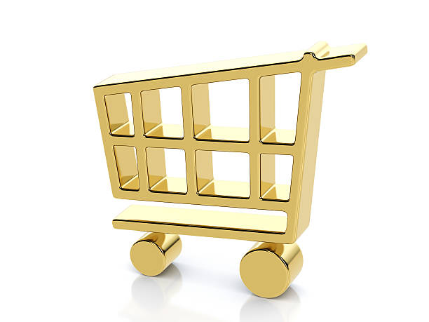 istock Golden shopping cart symbol 514923498