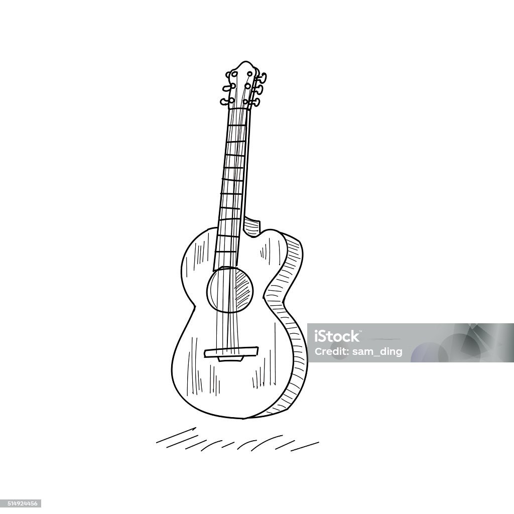 guitar Hand painted vector design elements, the file format for EPS10.0 fully editable. Guitar stock vector