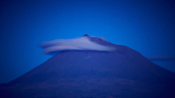 Mountain with cloud Mountain, Cloud, Landscape, Pico, Volcano madalena stock pictures, royalty-free photos & images