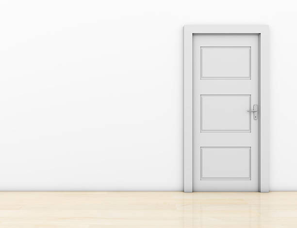 istock Closed door in a room 514927346