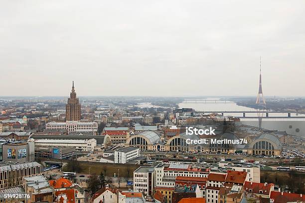 View At Riga From The Tower Riga Latvia Stock Photo - Download Image Now - Above, Architectural Dome, Architecture