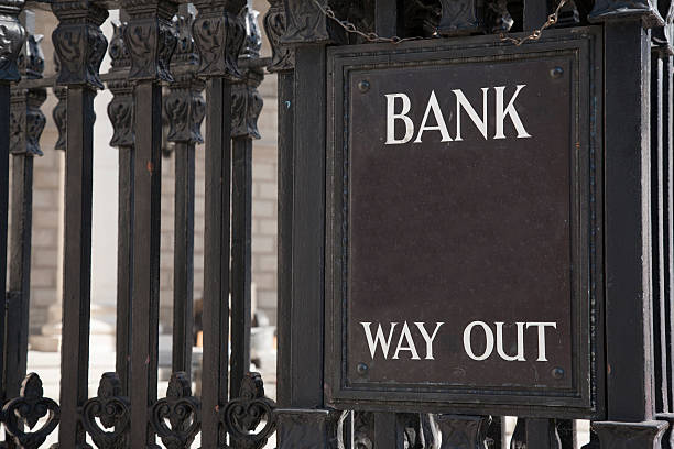 istock Bank Way Out Sign 514931329