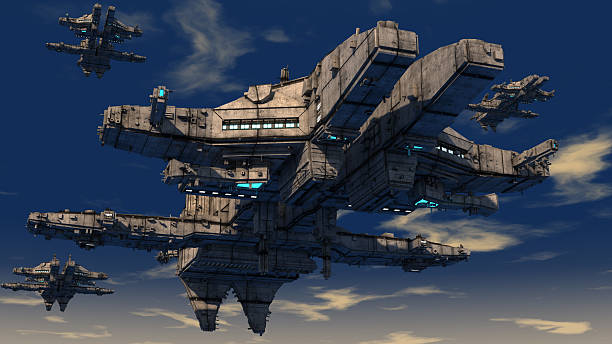 istock Alien Spaceship futuristic UFO 514932788