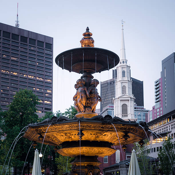 istock Brewer Fountain at Boston Common in Massachusetts during nighttime 514933361