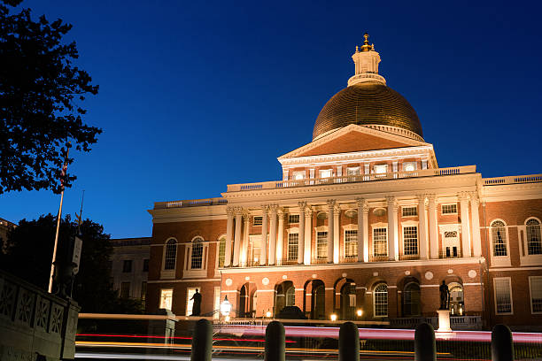 istock Massachusetts State House in Boston, MA at night 514933389
