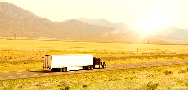 istock Truck on USA Highway, California. 514933855