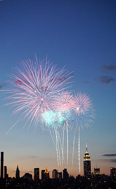 istock Fireworks over New York City 514933927