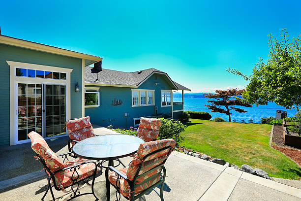 istock House with water front view. Patio area. Port Orchard, WA 514934873