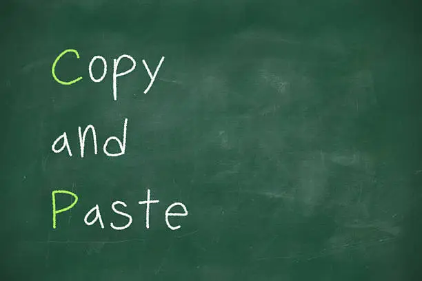 Copy and paste handwritten on school blackboard