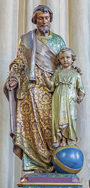 istock Bruges - Carved polychrome satatue of Holy Jospeph 514935295