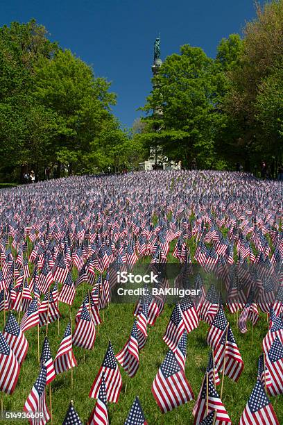 In Memoriam Stock Photo - Download Image Now - Boston Common, Flag, American Civil War