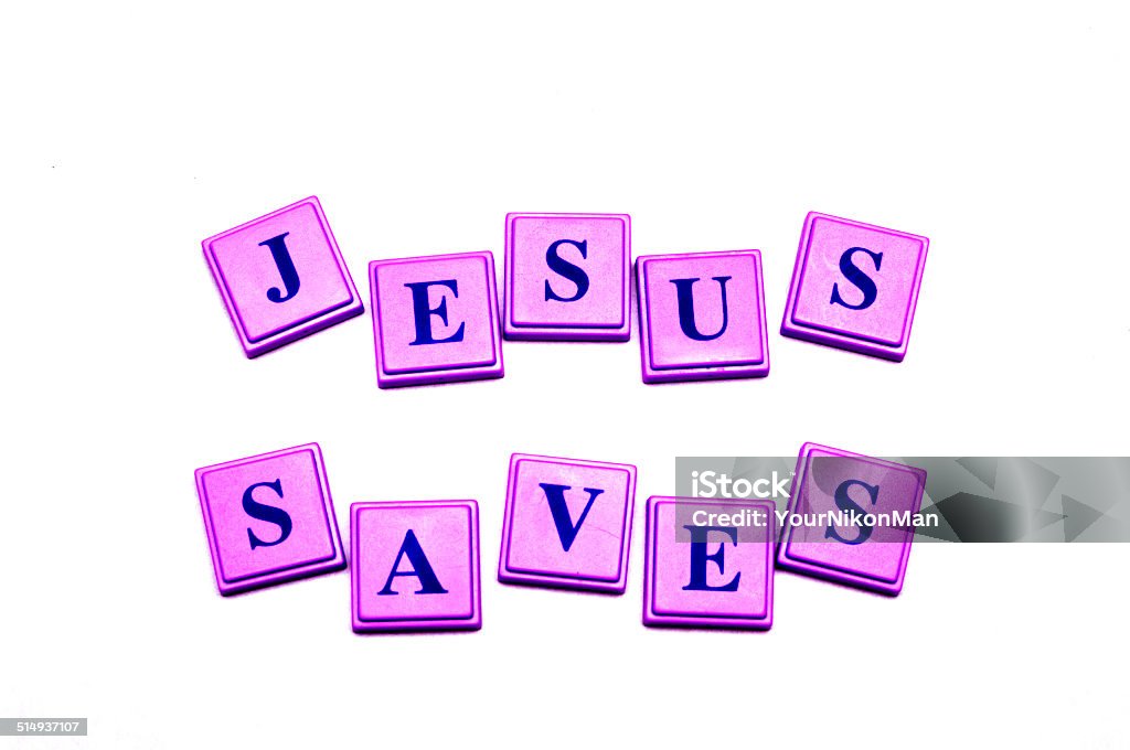 Jesus Saves Jesus saves spelled out in block letteres Jesus Christ Stock Photo
