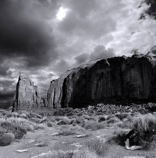istock Cloudy Skies Monument Valley on Film 514938696