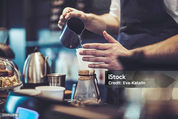 Making A Coffee Stock Photo - Download Image Now - Barista, Coffee - Drink, Hipster Culture