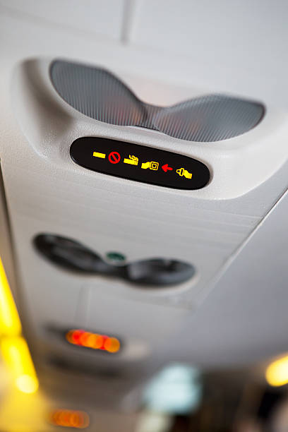 istock airplane No Smoking & Fasten Seat Belt sign 514943904