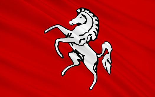 Flag of Kent is a county in South East England and one of the home counties, United Kingdom of Great Britain
