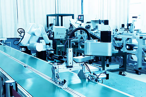 istock modern automatic robot assembly line in factory of heavy industry 514960155