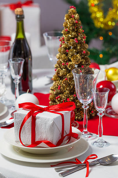istock Candlelight on a table decorated beautifully for Christmas 514960315