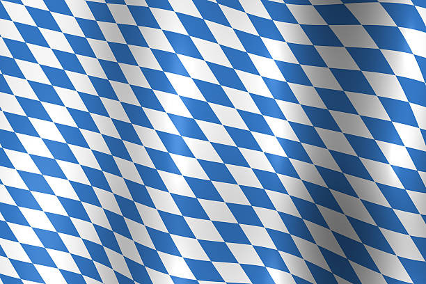 Bavaria Germany National Flag in Blue and White Texture as a symbol for the Beer Fest