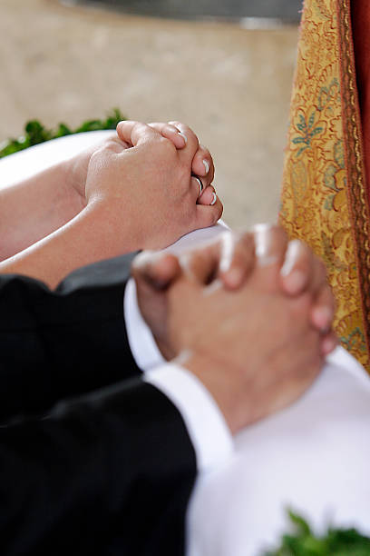istock Hands of a bride and groom 514963439
