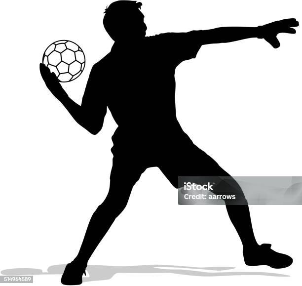 Silhouettes Of Soccer Players With The Ball Stock Illustration - Download Image Now - Activity, Adult, Adults Only