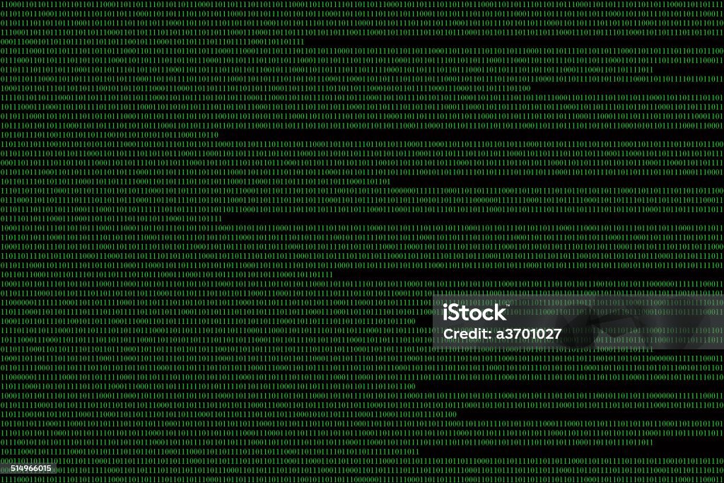 green binary computer code on black background Abstract stock illustration