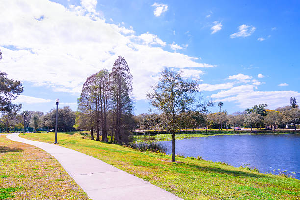 istock Lake park on the blue sky in the spring 514984438