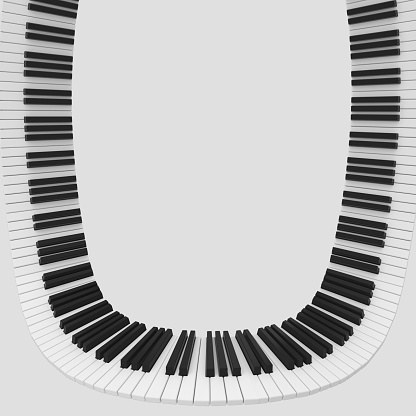 Treble clef and piano keys