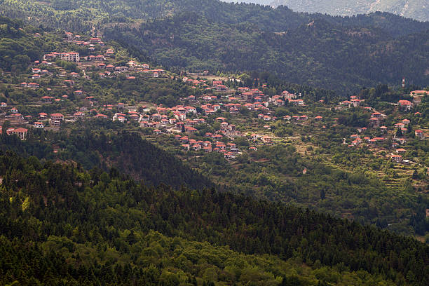 Mountainous Village, Greece stock photo