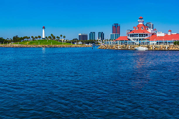 istock Skyscrapers of Long Beach skyline,harbor,boats,spring,CA(P) 514989030
